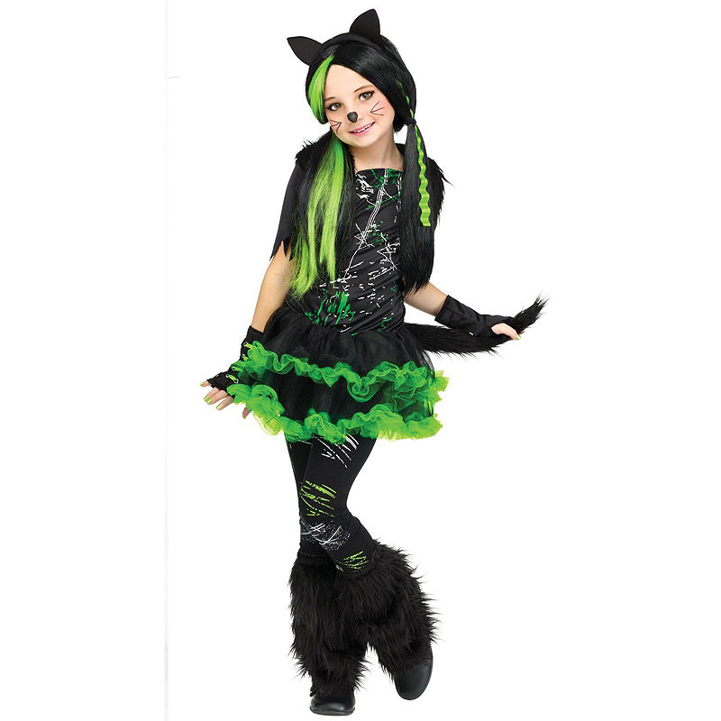 Buyseasons Kool Kat Child Costume, Girls, Size 4-6, Black