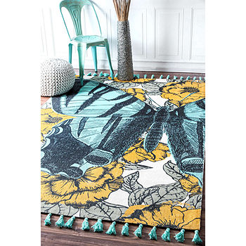 Nuloom Flat Woven Butterfly Thomas Paul Collectioncontemporary Rug