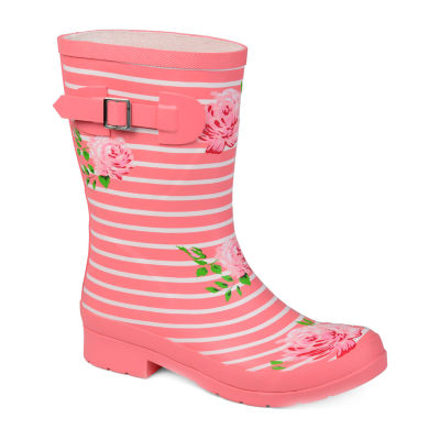 block heel rain boots
