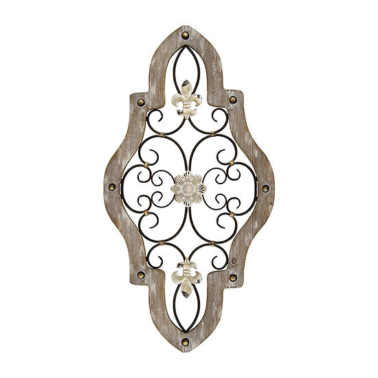 Stratton Home Decor French Country Damask Scroll Wall Sculpture