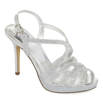jcpenney silver sandals