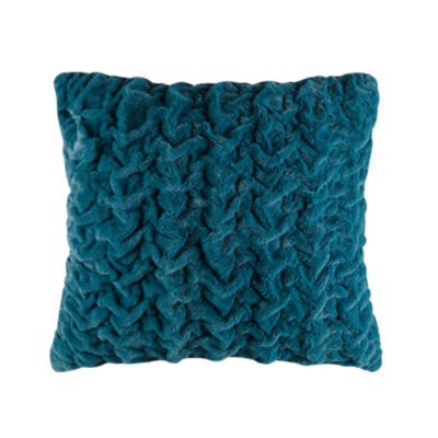 Madison Park Ruched Fur Euro Throw Pillow - JCPenney