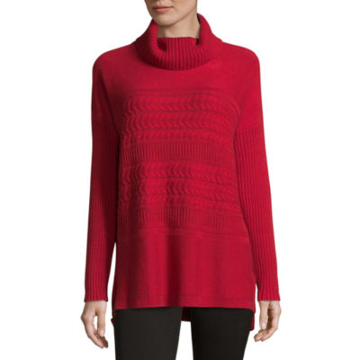Liz Claiborne Long Sleeve Turtleneck Pullover Sweater - JCPenney