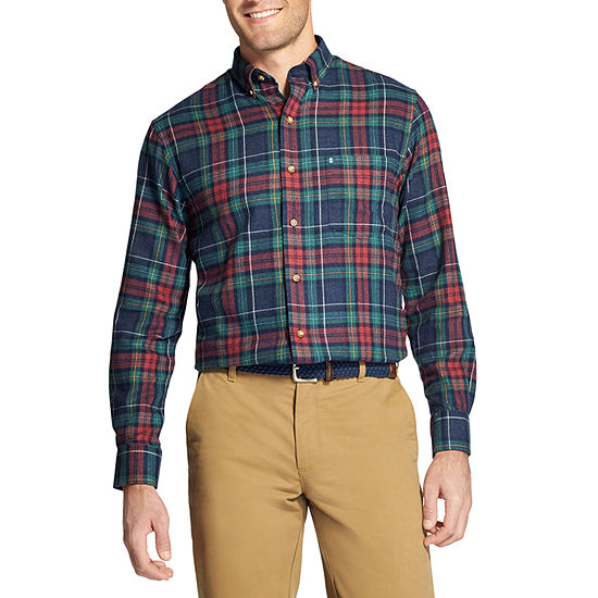 IZOD Classic-Fit Plaid Flannel Button-Down Shirt