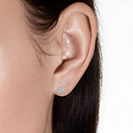 Certified 1/2 CT. T.W. Genuine White Diamond 14K White Gold 9.5mm Stud Earrings