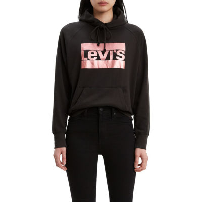 levi's womens black hoodie