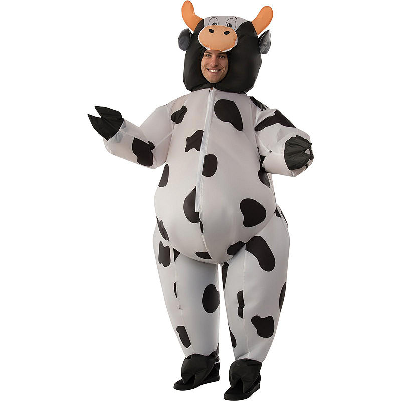 Buyseasons Cow Inflatable Adult Costume - One-Size, White