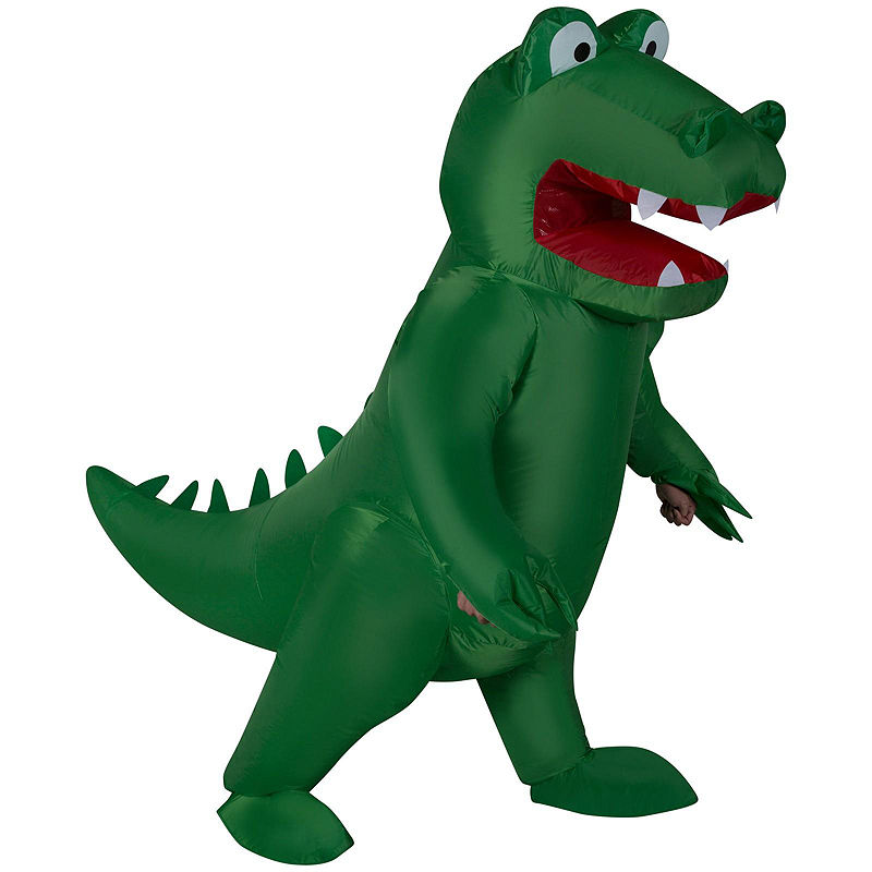 Buyseasons Inflatable Alligator Adult Costume, Green