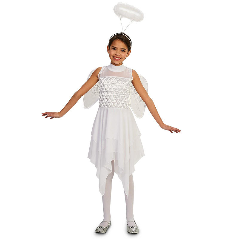 Buyseasons Angelic Angel Child Costume, Girls, Size Medium, White