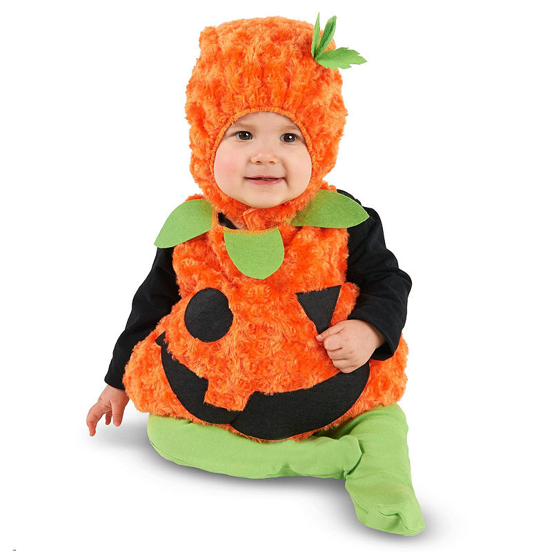 Buyseasons Plush Belly Pumpkin Infant Costume, Orange