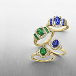 1/7 CT. T.W. Diamond & Genuine Blue Sapphire 10K Gold Ring