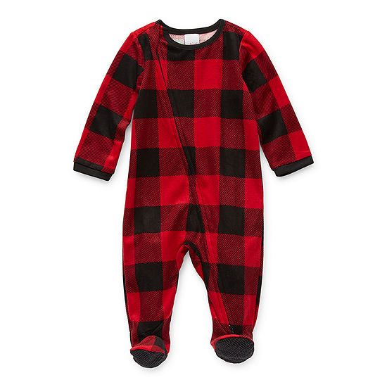 North Pole Trading Co. Buffalo Plaid Baby Unisex Long Sleeve One Piece Pajama