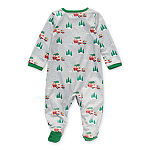 North Pole Trading Co. Christmas Camper Unisex Footed Pajamas Long Sleeve Crew Neck