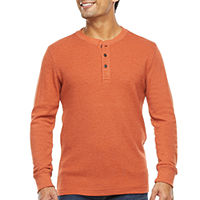 St. Johns Bay Mens Henley Neck Long Sleeve Thermal Top Deals