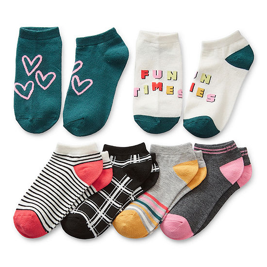 Thereabouts Little & Big Girls 6 Pair Low Cut Socks