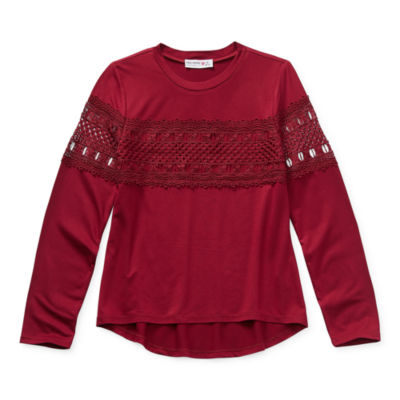 red long sleeve tunic