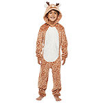 North Pole Trading Co. Reindeer Little & Big Unisex Long Sleeve One Piece Pajama