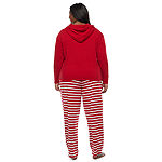 North Pole Trading Co. Team Santa Womens Plus Long Sleeve 2-pc. Pant Pajama Set