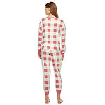 North Pole Trading Co. Nordic Buffalo Womens Long Sleeve 2-pc. Pant Pajama Set