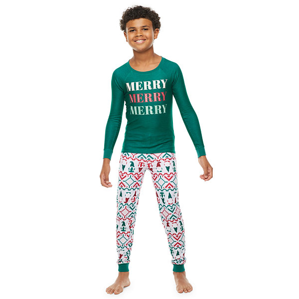 Jaclyn Gnome Family Matching Pajamas Little & Big Unisex 2-pc. Christmas Pajama Set