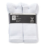 Xersion Mens 10 Pair Quick Dry Crew Socks
