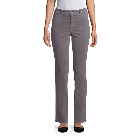 St. John's Bay Womens Mid Rise Straight Corduroy Pant - JCPenney