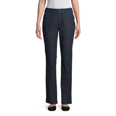 womens flat front jeans