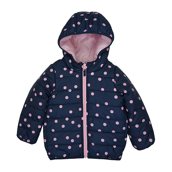 Carter's Baby Girls Hooded Packable Water Resistant Midweight Puffer Jacket