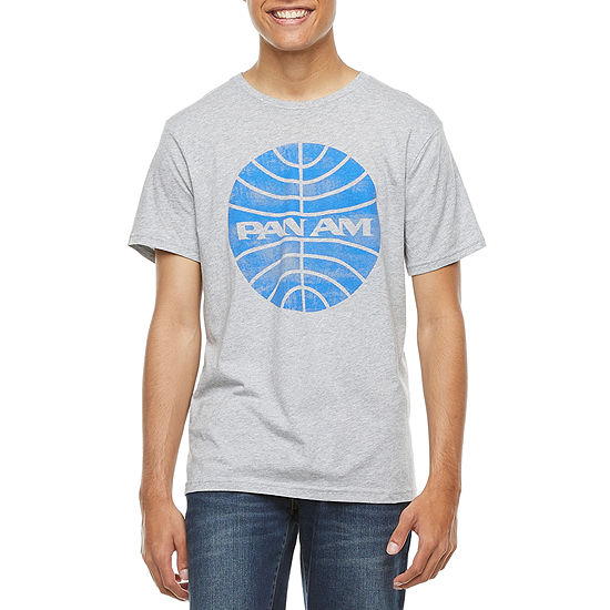 Pan Am Mens Crew Neck Short Sleeve Regular Fit Graphic T-Shirt