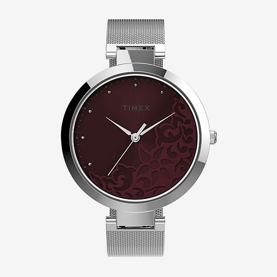Timex Womens Silver Tone Stainless Steel Strap Watch Tw2v20600ji
