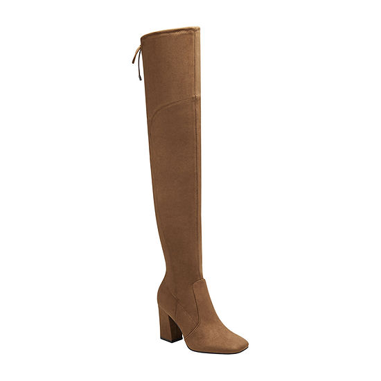 Unisa Womens Quesia Over the Knee Boots Block Heel