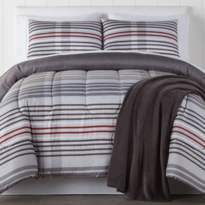 Reed 4 Pc Stripes Reversible Comforter Set Color Multi Jcpenney