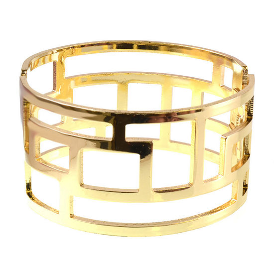 Bold Elements Gold Tone Bangle Bracelet, Color: Gold - JCPenney
