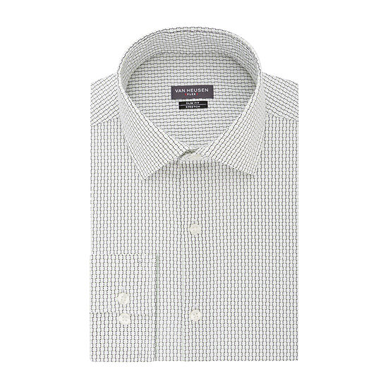 Van Heusen  Mens Spread Collar Long Sleeve Stretch Dress Shirt - Extra Slim