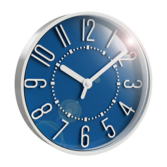 Westclox 10" Blue Raised Numbers Wall Clock