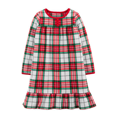 Carter's Toddler Girls Long Sleeve Round Neck Nightgown