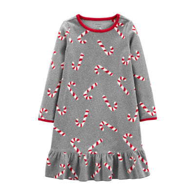Carter's Toddler Girls Long Sleeve Round Neck Nightgown