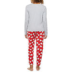 Sleep Chic Womens Long Sleeve 2-pc. Pant Pajama Set