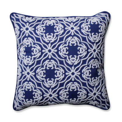 Pillow Perfect Allee Fresco Square Outdoor Pillow Color Navy