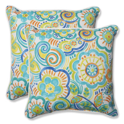 Pillow Perfect Bronwood Square Outdoor Pillow - Set of 2 - JCPenney