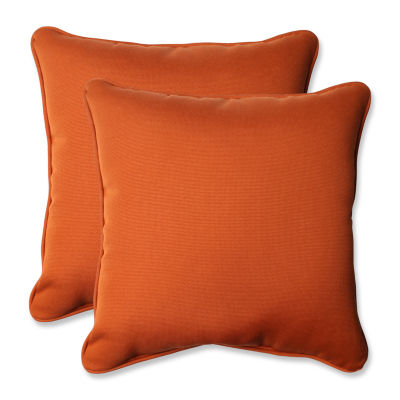 Pillow Perfect Cinnabar Square Outdoor Pillow Set Of 2 Color