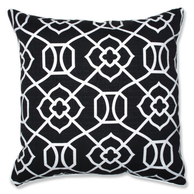 Pillow Perfect Kirkland Square Outdoor Floor Pillow Color Black