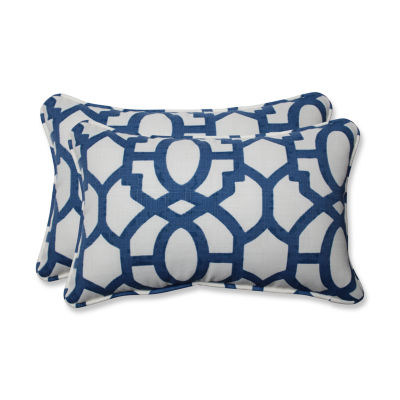 Pillow Perfect Nunu Geo Rectangular Outdoor Pillow Set Of 2