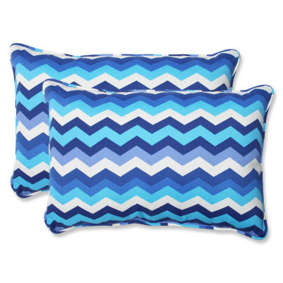 Pillow Perfect Panama Wave Rectangular Outdoor Pillow Set Of 2