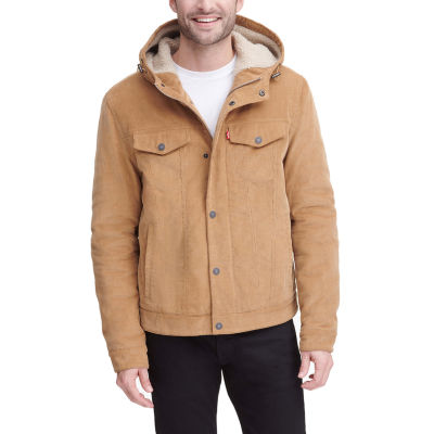 corduroy hooded jacket men's