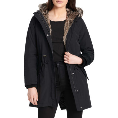 oasis faux fur trim hooded parka