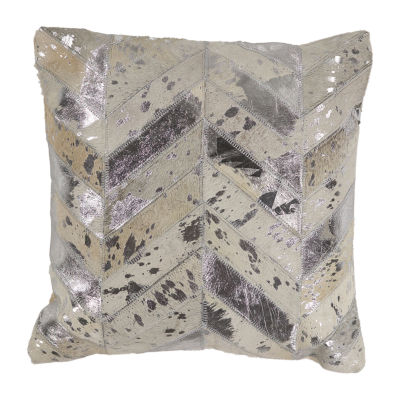 Kas Hide Square Throw Pillow Jcpenney Color Ivory