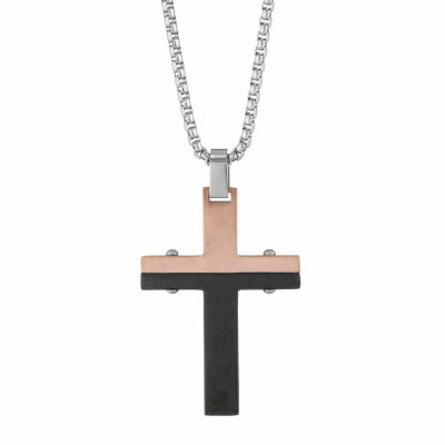 Mens Stainless Steel Cross Pendant Necklace JCPenney