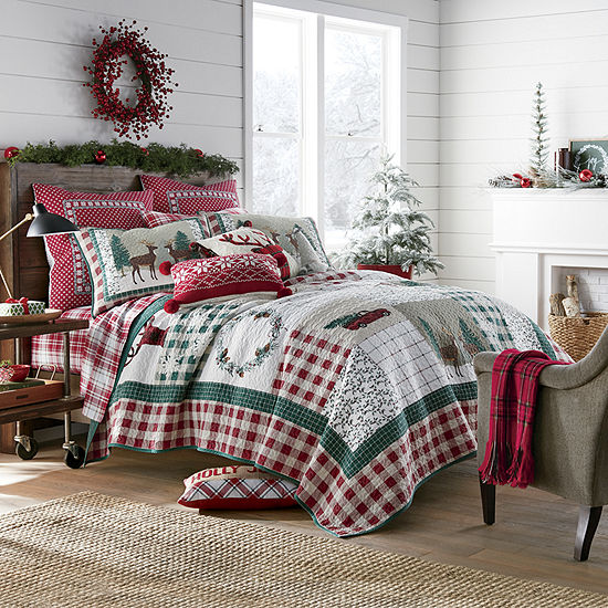 North Pole Trading Co Winter Patchwork Quilt Set Color Multi