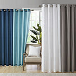 Madison Park Mission 54"W X 108"L Light-Filtering Grommet Top Single Outdoor Curtain Panel